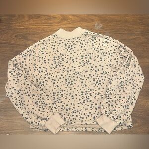 Abercrombie & Fitch Cream Leopard Print Pullover Sweater